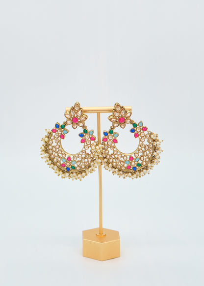 Sara Polki Chandbali Earrings