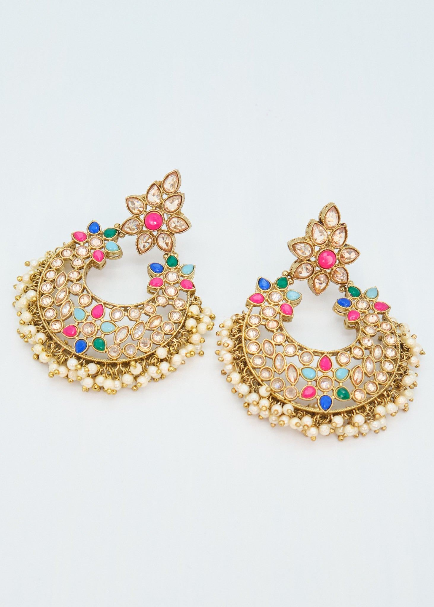 Sara Polki Chandbali Earrings