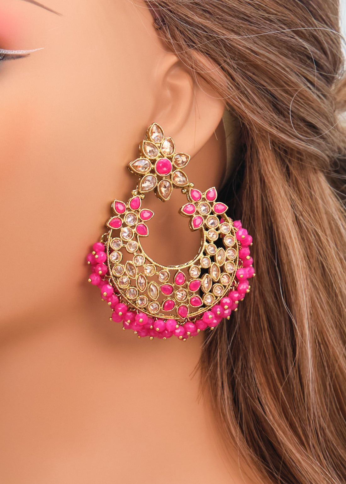 Sara Polki Chandbali Earrings