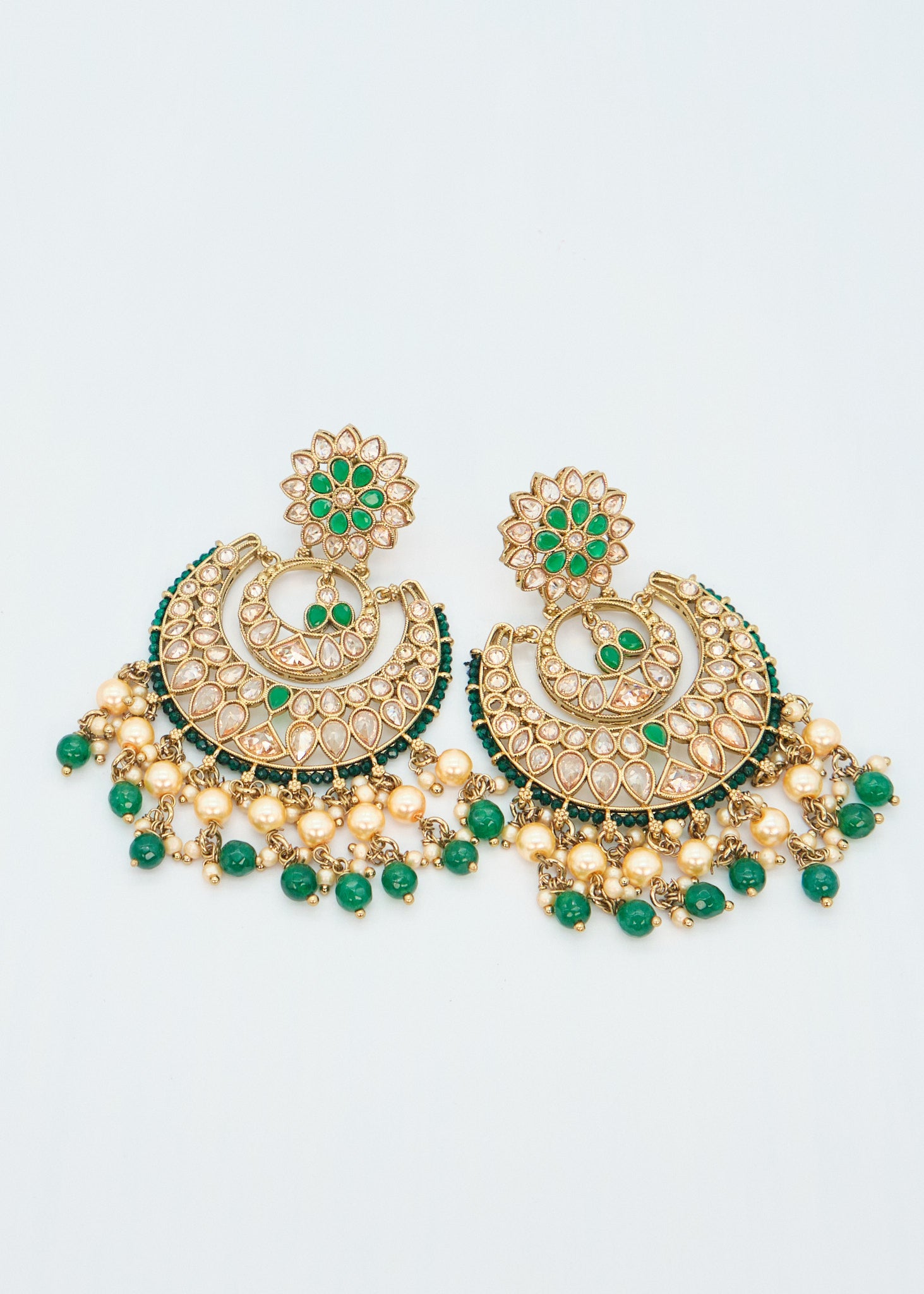 Deepika Polki Big Chandbali Earrings