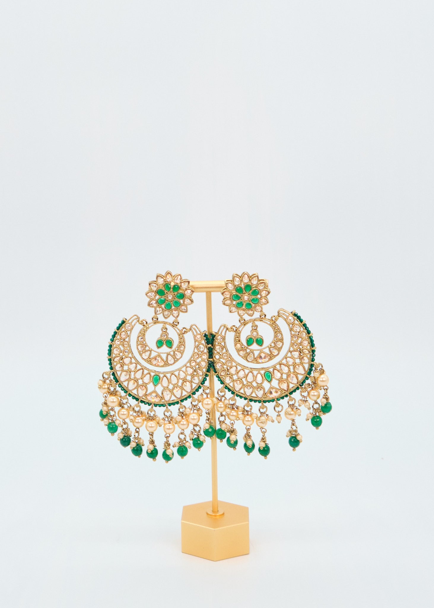 Deepika Polki Big Chandbali Earrings