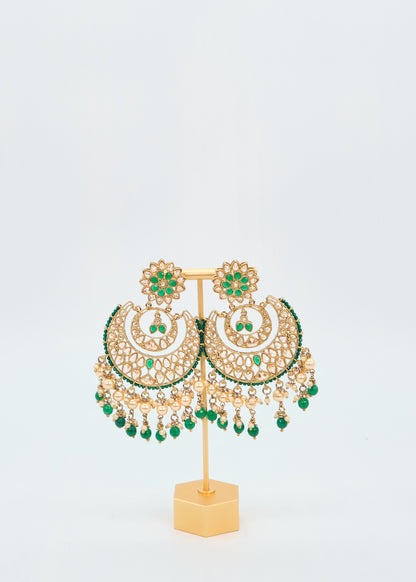 Deepika Polki Big Chandbali Earrings