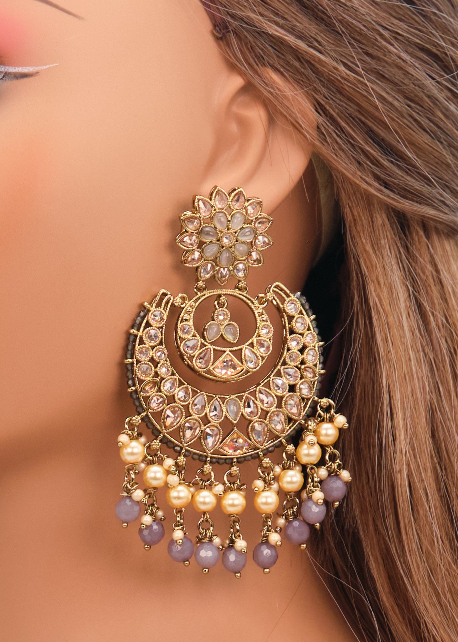 Deepika Polki Big Chandbali Earrings - Part 2