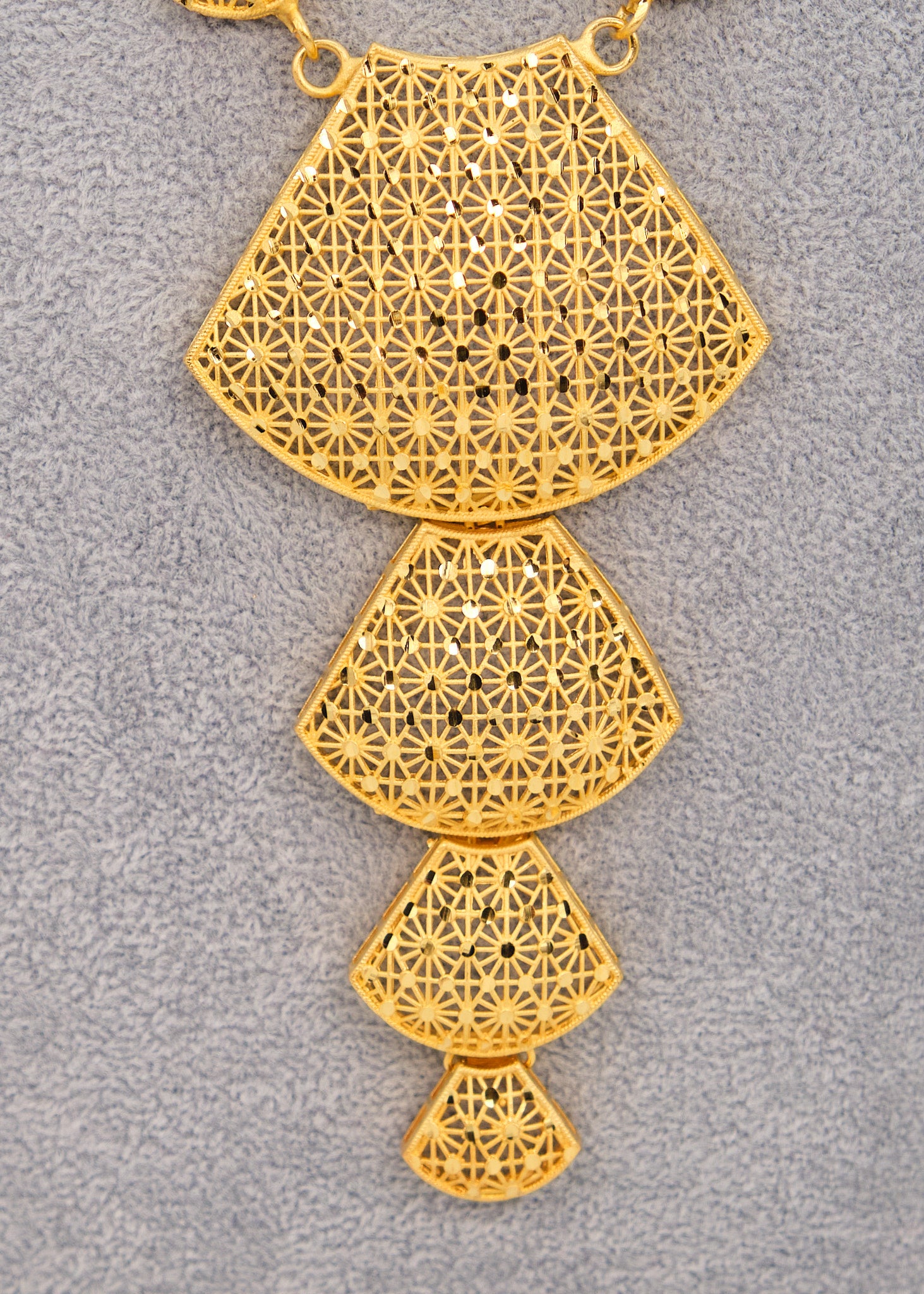 Arabi Style Long 1 Gram Gold Plated Necklace Set