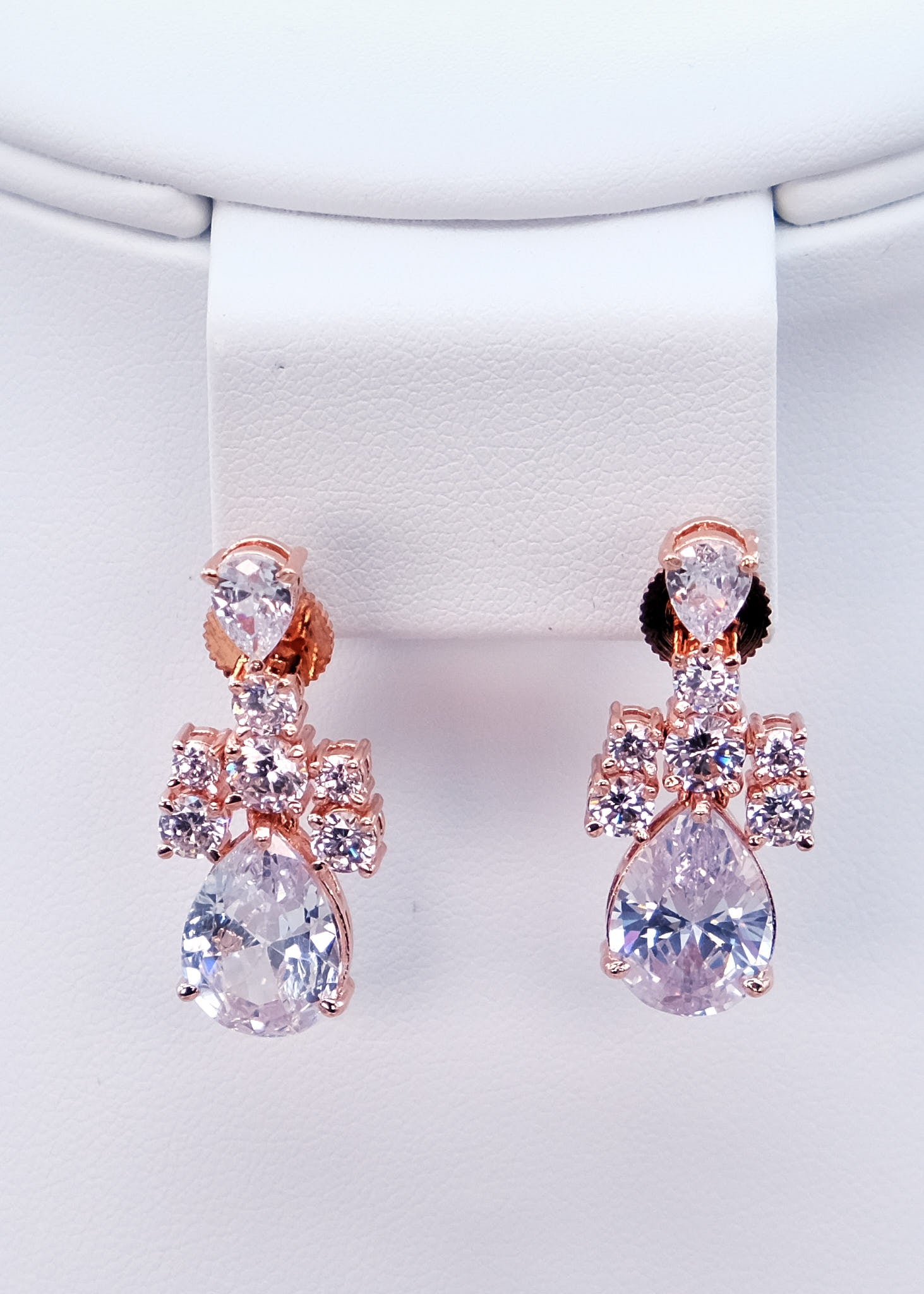 Swarovski Rose Gold CZ Necklace Set