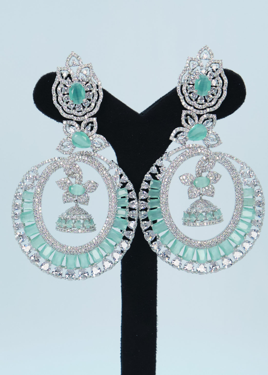 CZ Long Chandbali Earrings