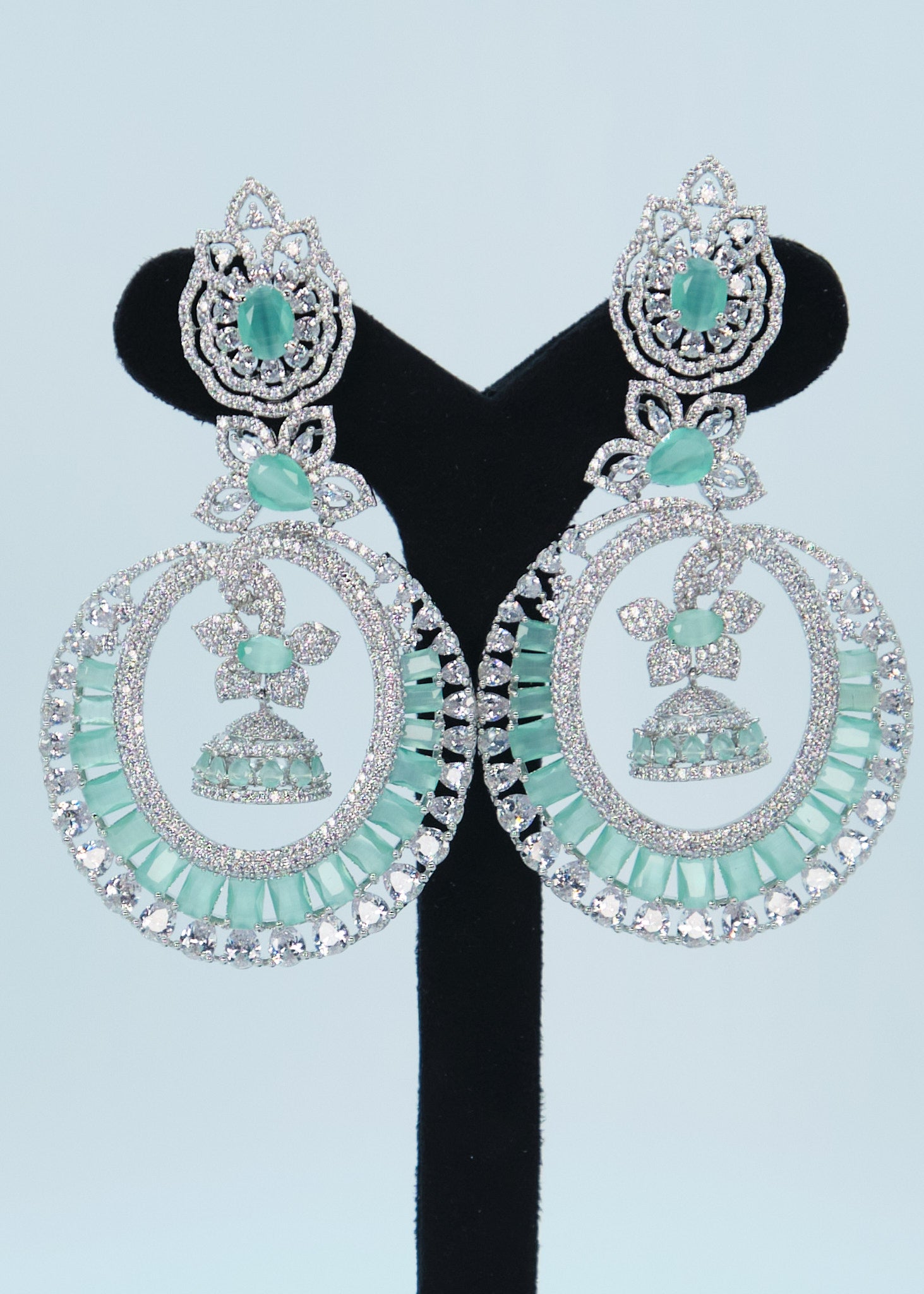 CZ Long Chandbali Earrings