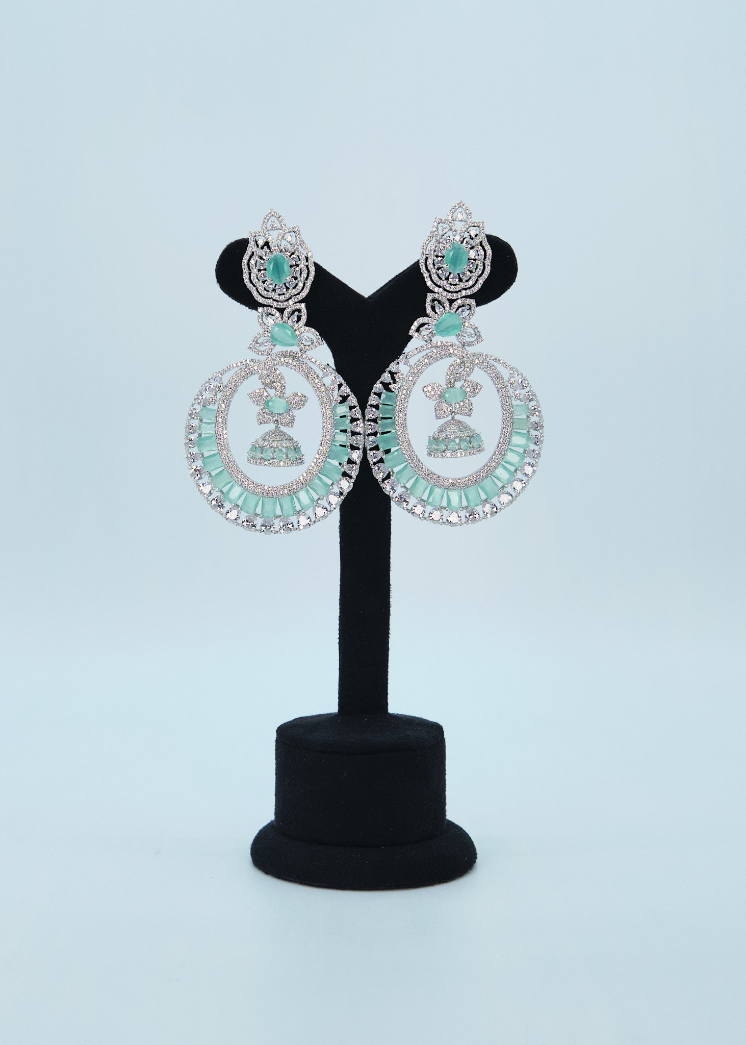 CZ Long Chandbali Earrings