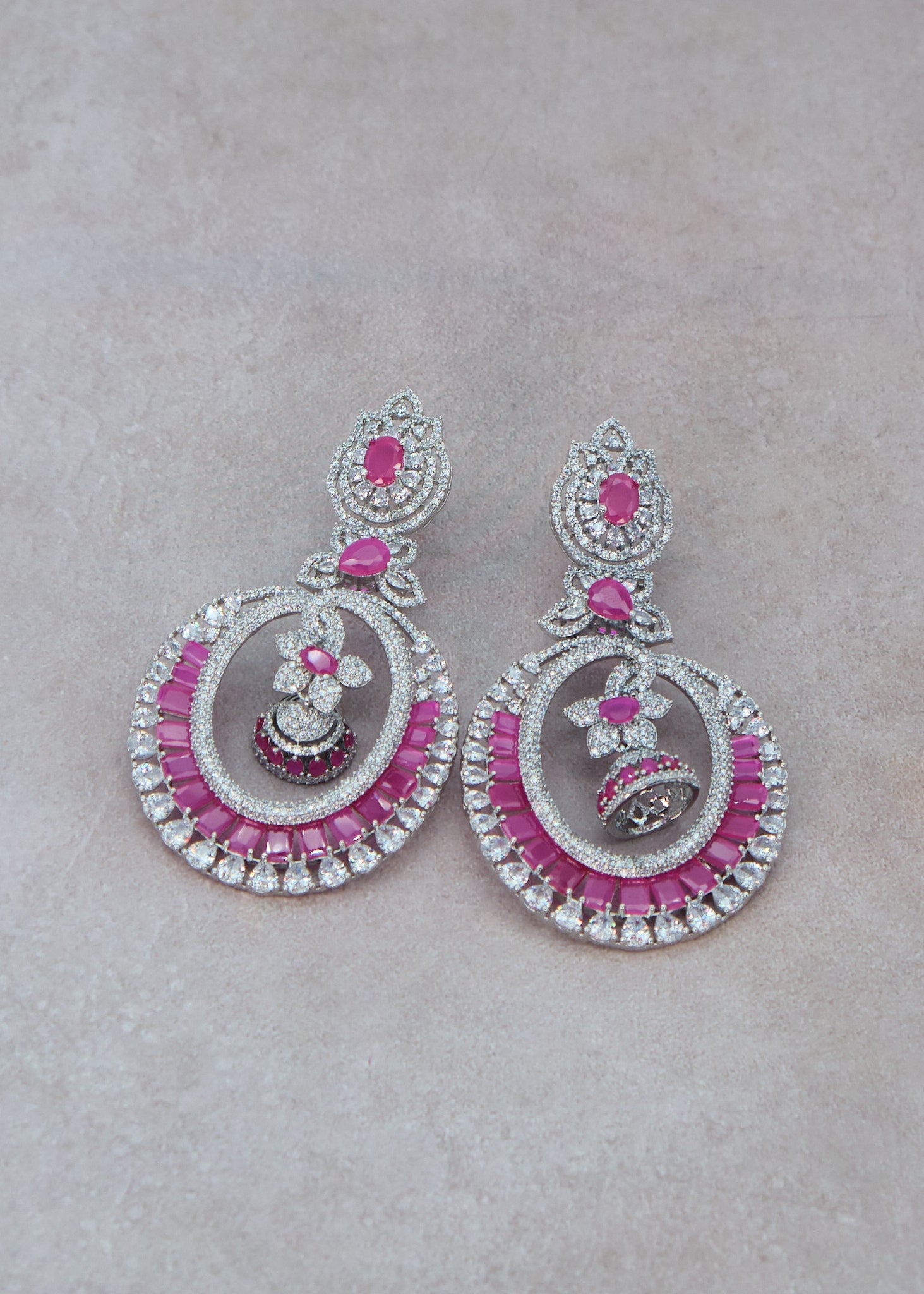 CZ Long Chandbali Earrings