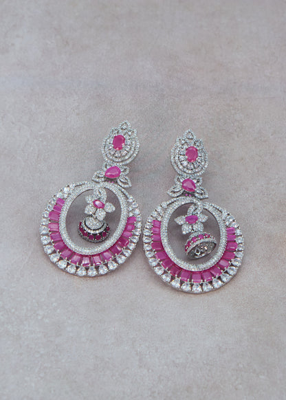 CZ Long Chandbali Earrings