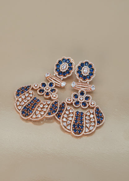 Statement Floral Monalisa CZ Earrings