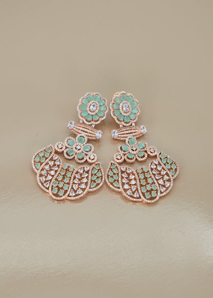 Statement Floral Monalisa CZ Earrings