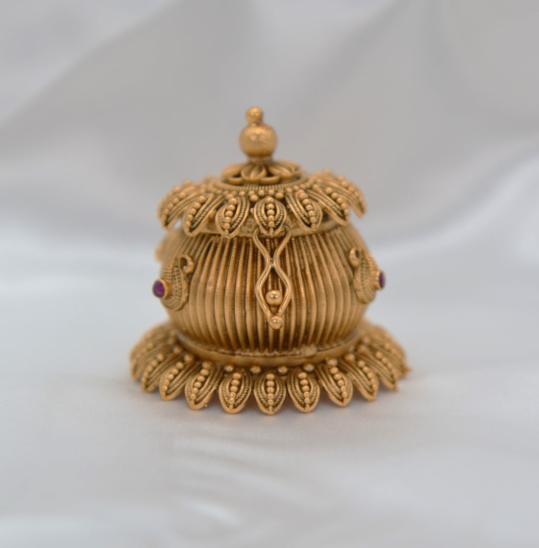 Antique Gold Sindoor Box