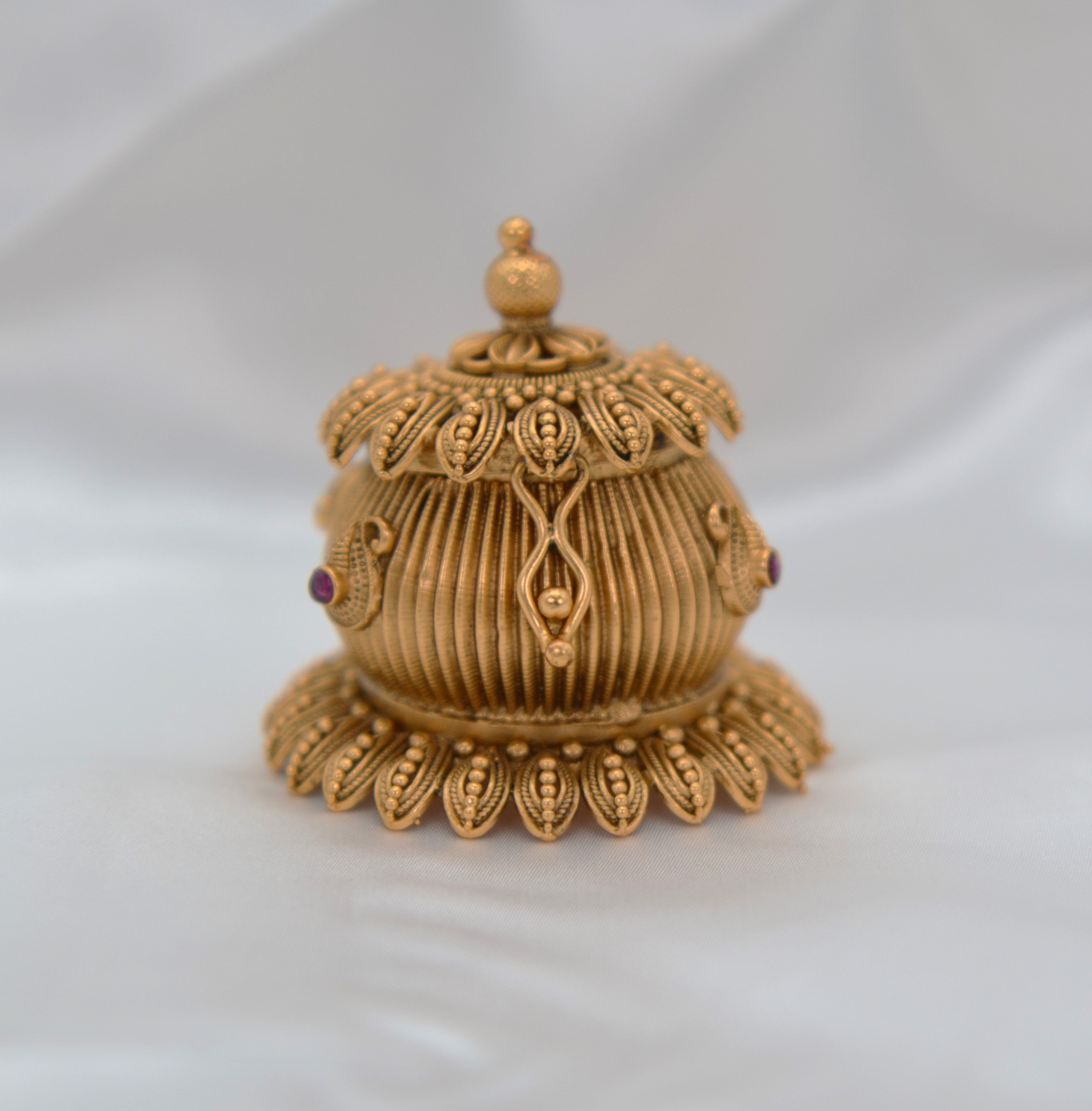 Antique Gold Sindoor Box