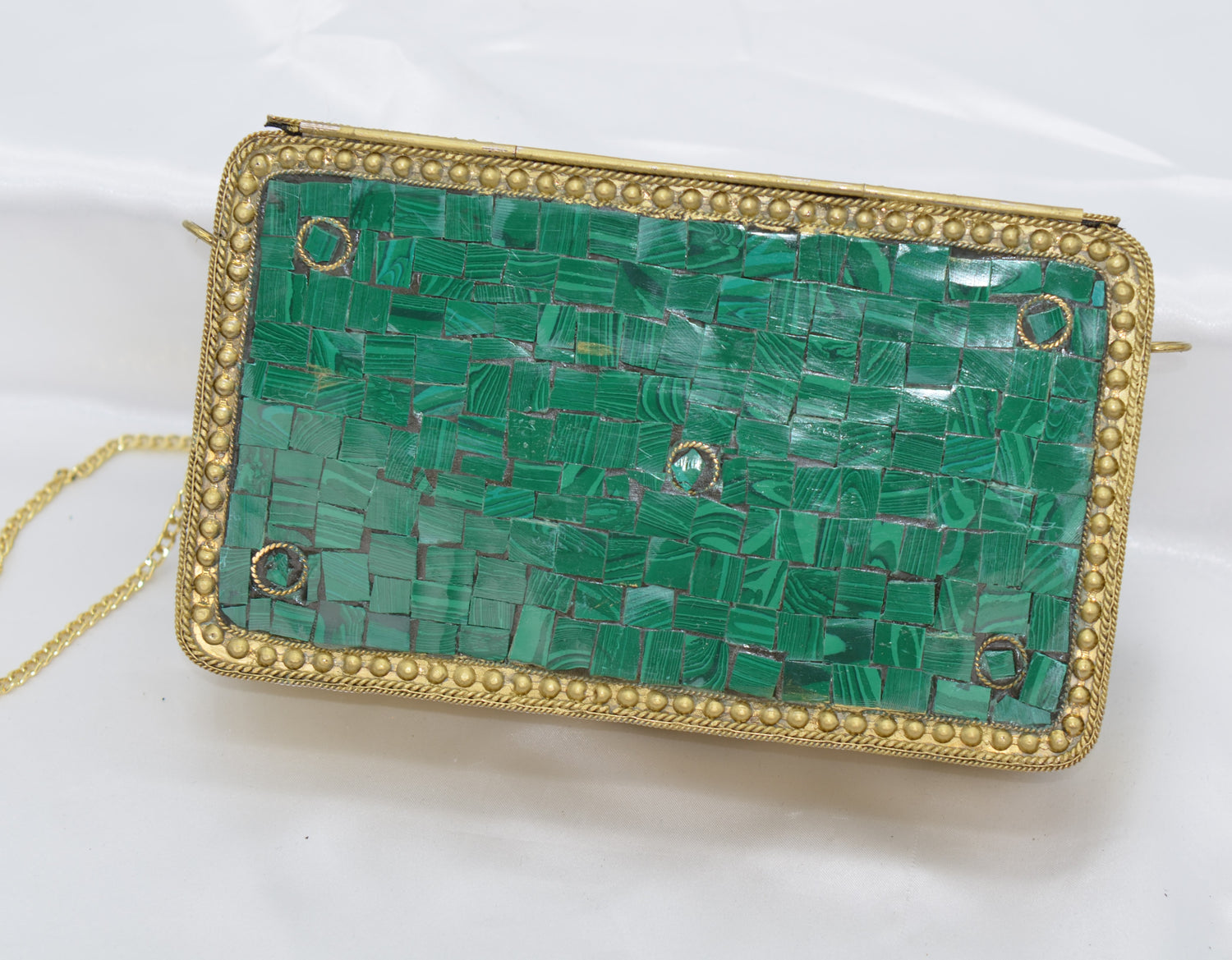 Mosaic Tile Clutch - Green