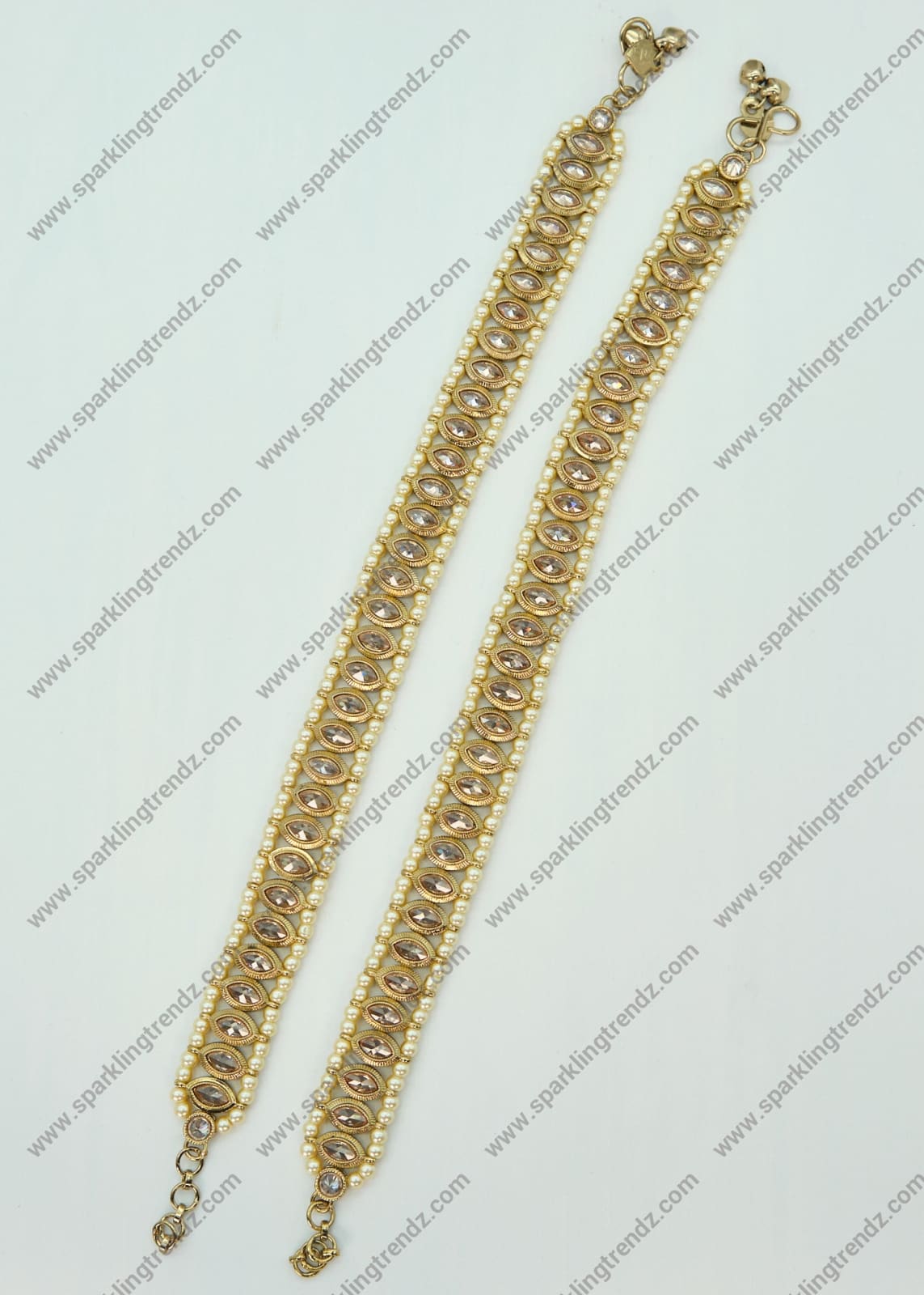 Champagne Daria Anklet Set Anklets