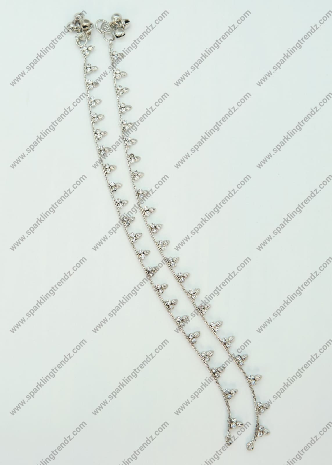 Delicate Cz Anklet Set Anklets