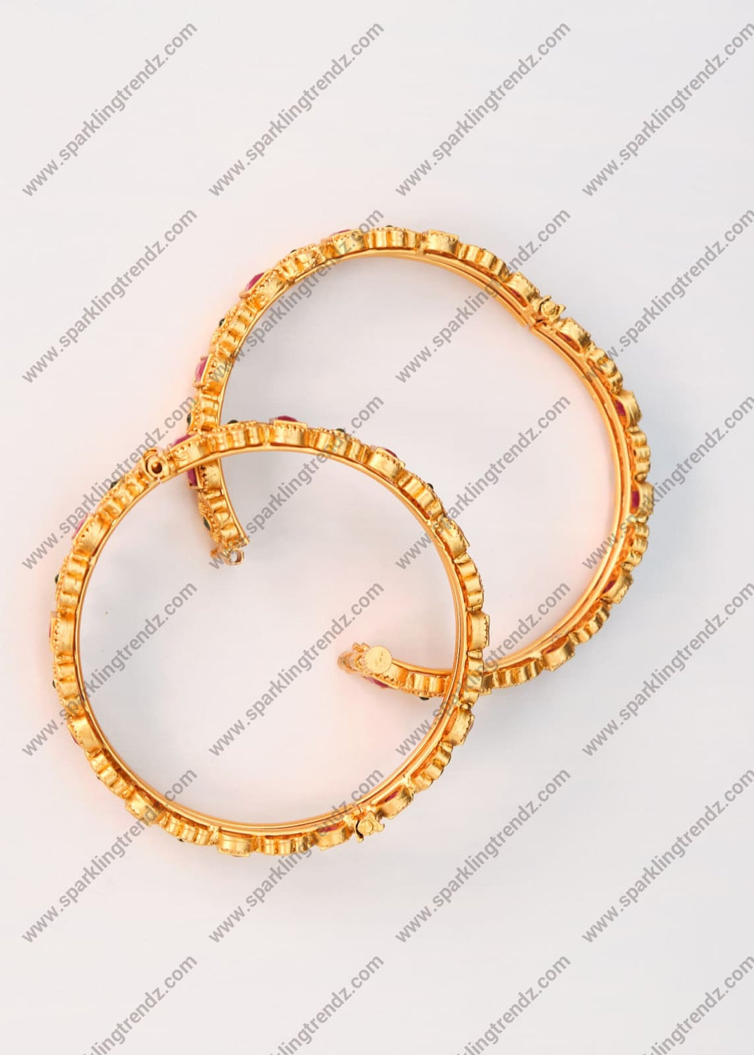 Multicolor Openable Kemp Kundan Kada - Size 2.8 Bangles