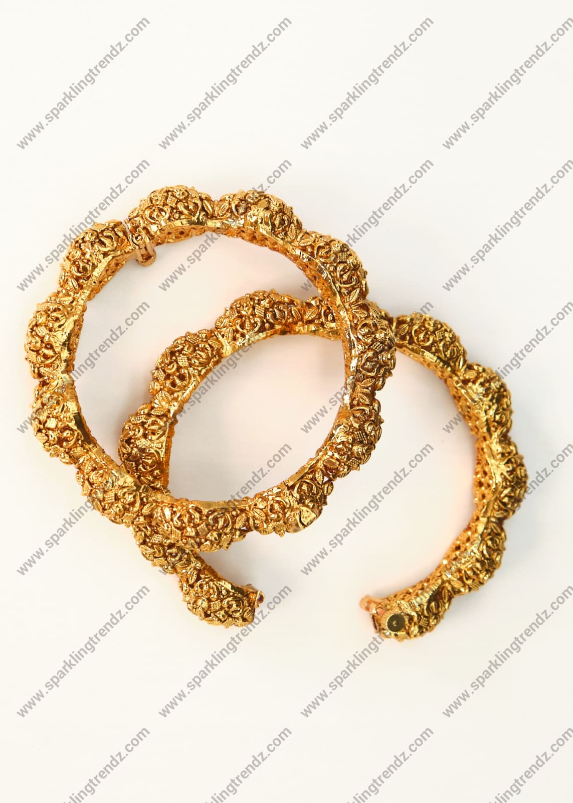 Openable Flower Pattern Kada - Size 2.4 Bangles