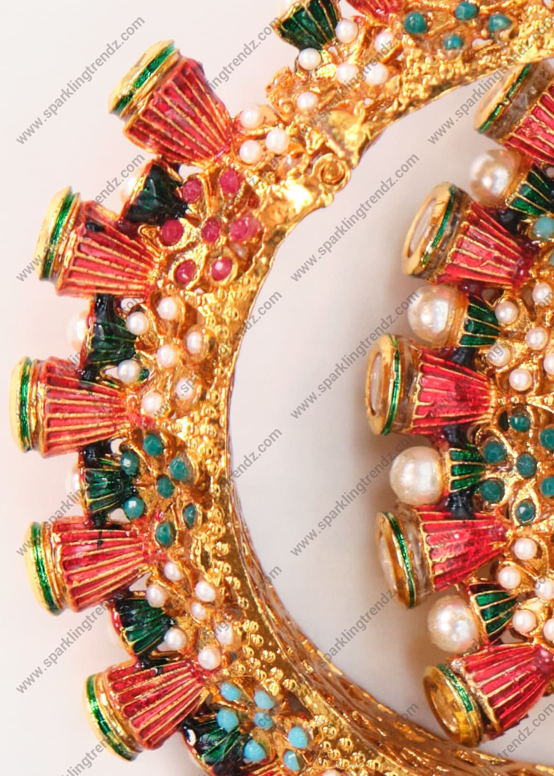 Pacheli Style Jadau Kundan Openable Kada - Pair / Single Bangles