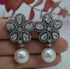 Monalisa Baroque Cz Studs - Victorian Finish White Earrings