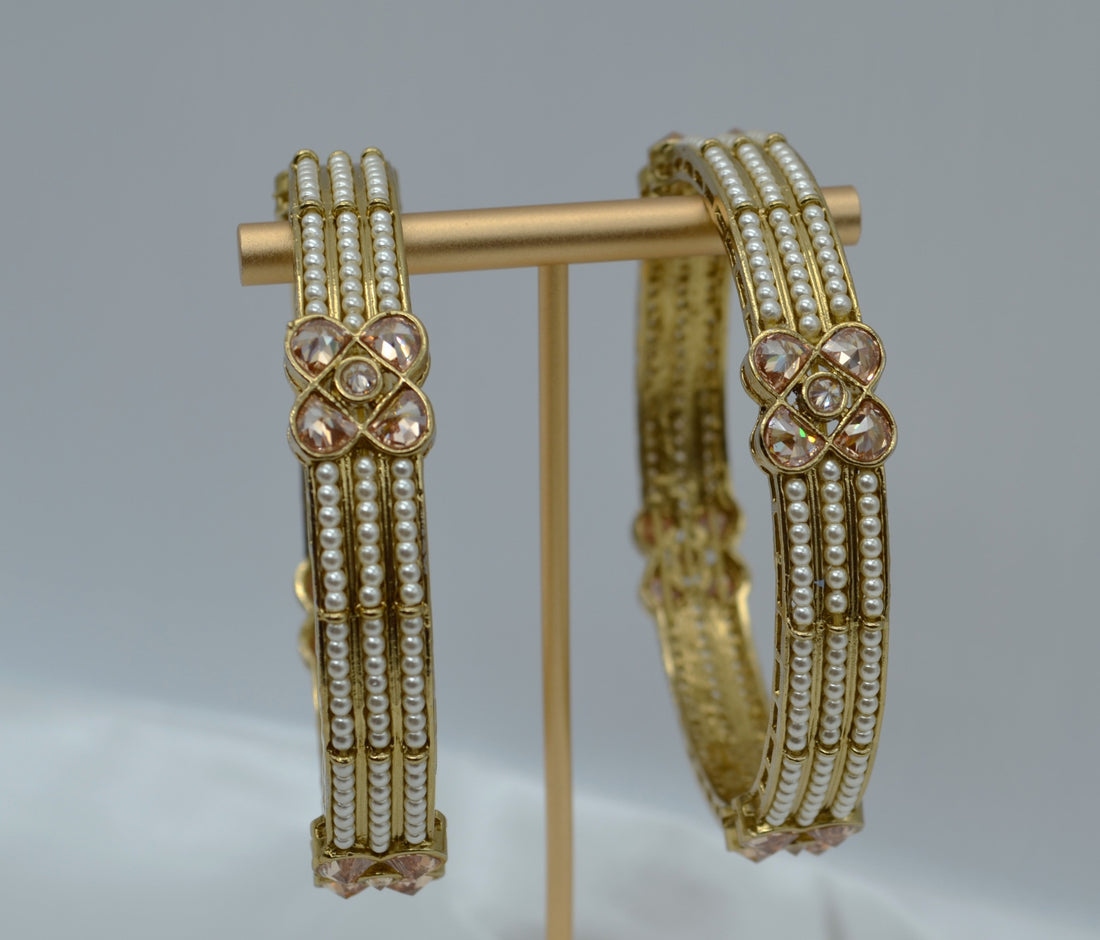 Pearl Reserve Polki Bangles - Non Openable