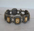 German Silver - Glass Stone Cuff Kada Champagne Bracelets