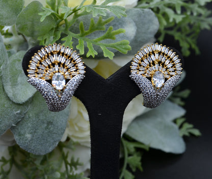 Cz Studded Studs Earrings