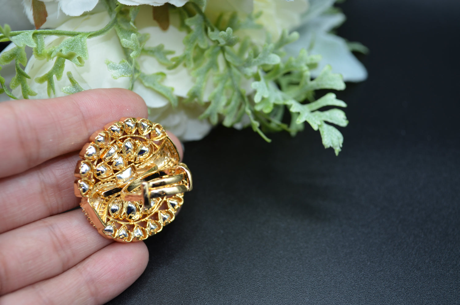 Tyaani Inspired Kundan Ring Rings