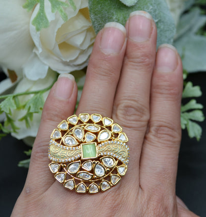 Tyaani Inspired Kundan Ring Rings