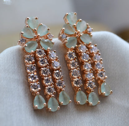 Cz Chandelier Studs Earrings