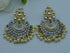 Anaarkali Kundan Chandbali Earrings With Pearl Tassels