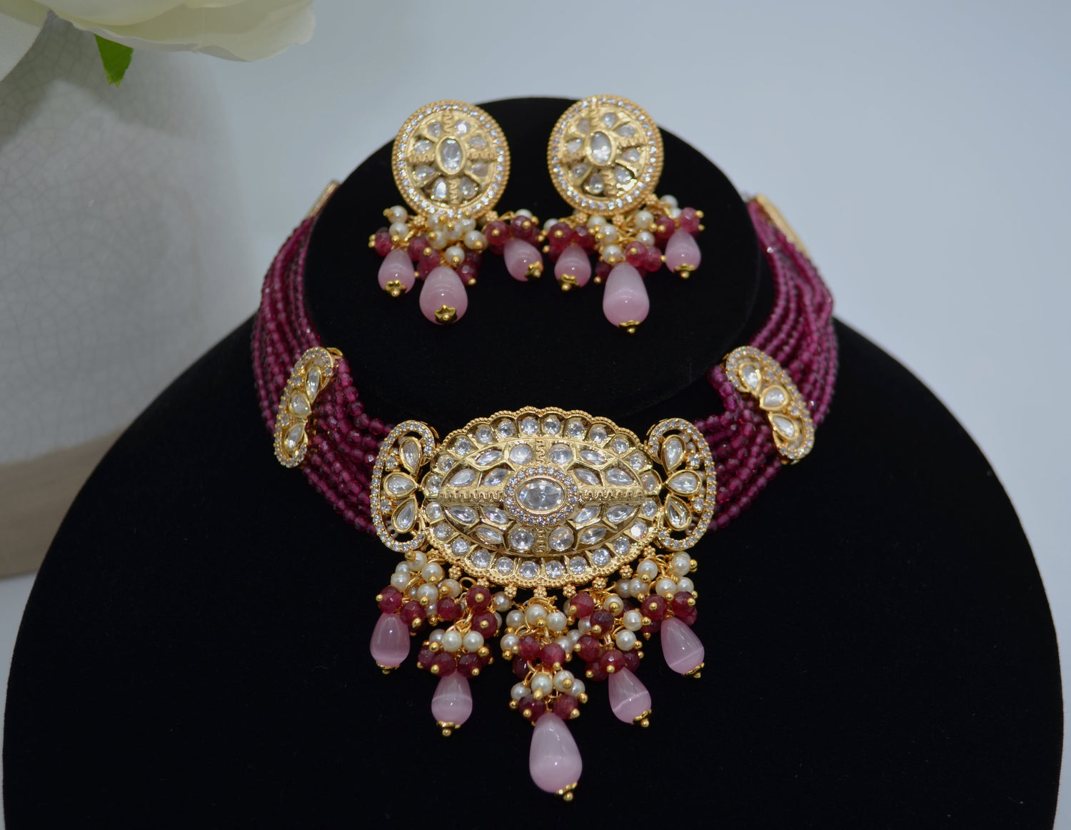 Naaz Pachi Kundan Choker Set Necklaces