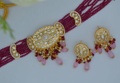 Naaz Pachi Kundan Choker Set Necklaces