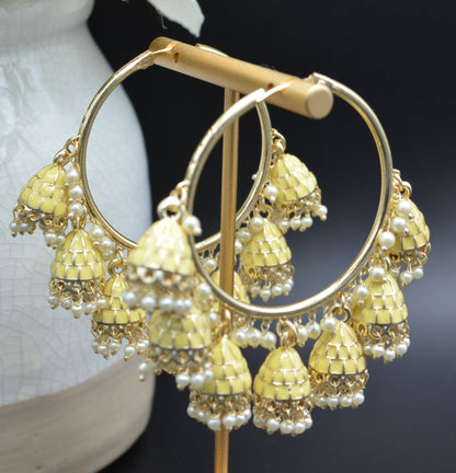 Meenakari Mini Jhumkis Bali Style