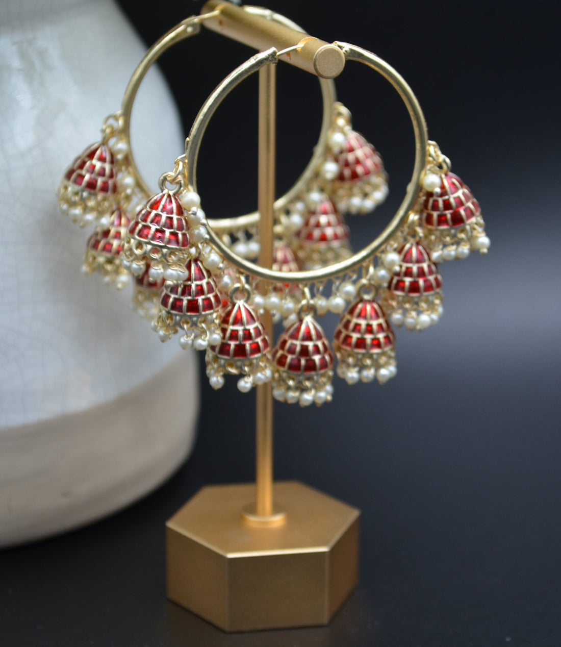 Meenakari Mini Jhumkis Bali Style