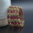 Non Openable Colored Polki Bangles Ruby / 2.4