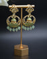 Meenakri Tyaani Ad Chandbali Earrings. Mint Green Earrings