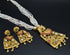 Meenakari Silver Foiled Kundan Necklace Set.