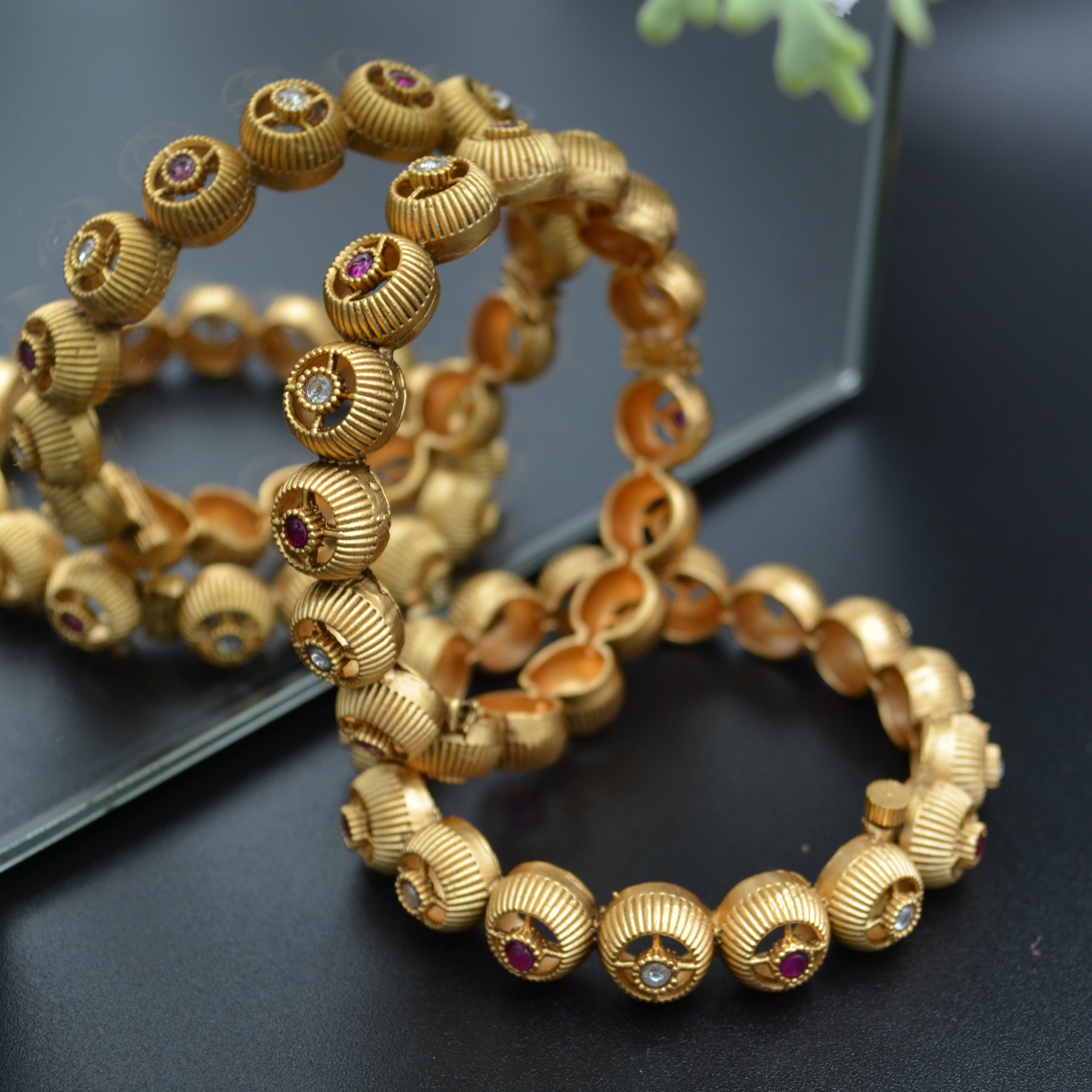 Openable Kundan Kada - Pair Bracelets