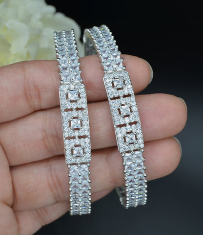 Cz Non Openable Kadas - Pair Bracelets