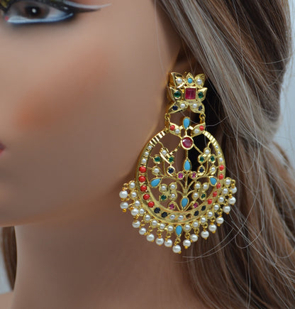 Naaz Jadau Oversized Chandbali Earring Earrings