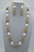 Pearl Single Layered Victorian Beads Necklace Set Necklaces