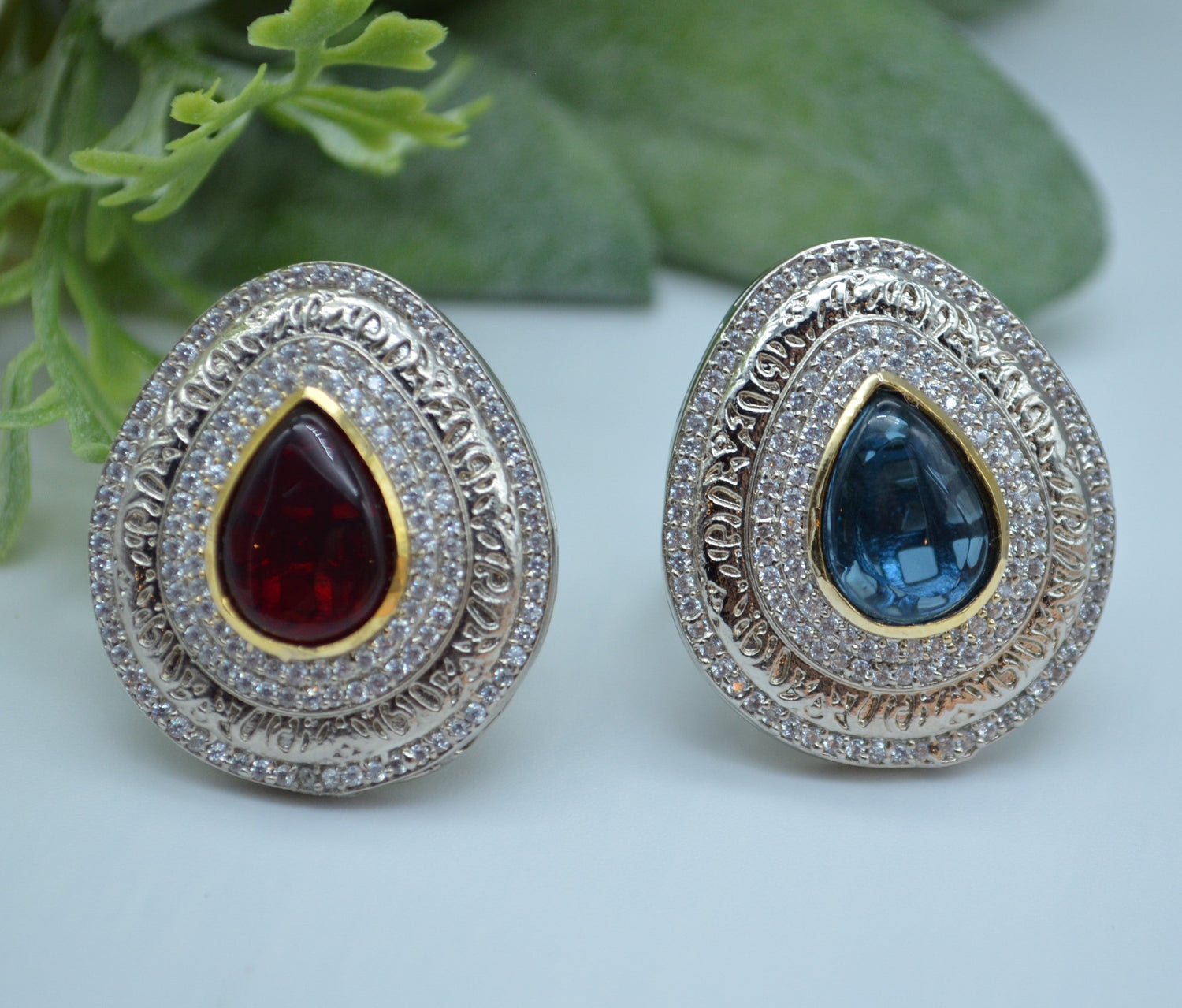 Cz Teardrop Monalisa Adjustable Ring Rings