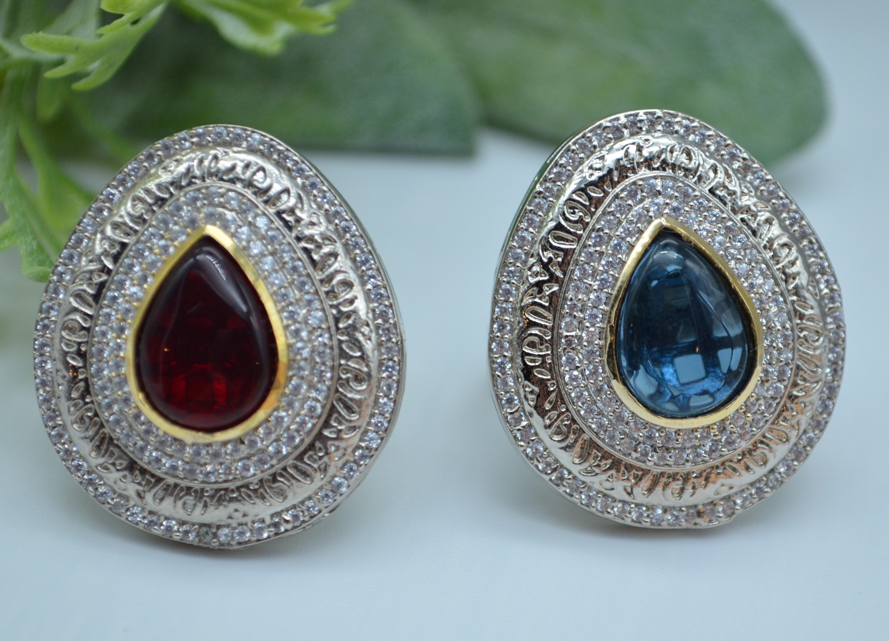 Cz Teardrop Monalisa Adjustable Ring Rings