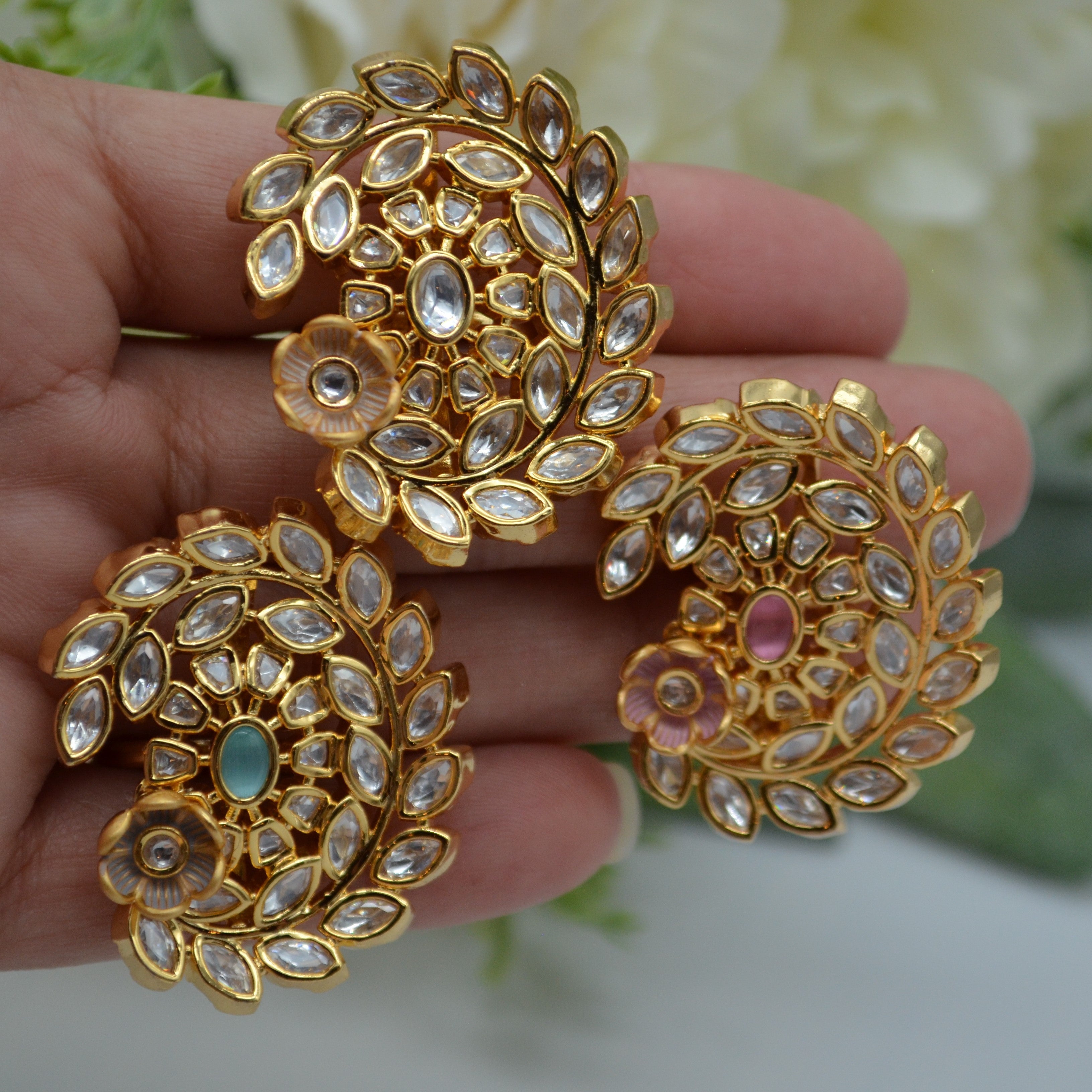 Tyaani Inspired Kundan Adjustable Ring Rings