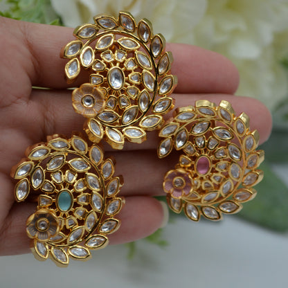 Tyaani Inspired Kundan Adjustable Ring Rings