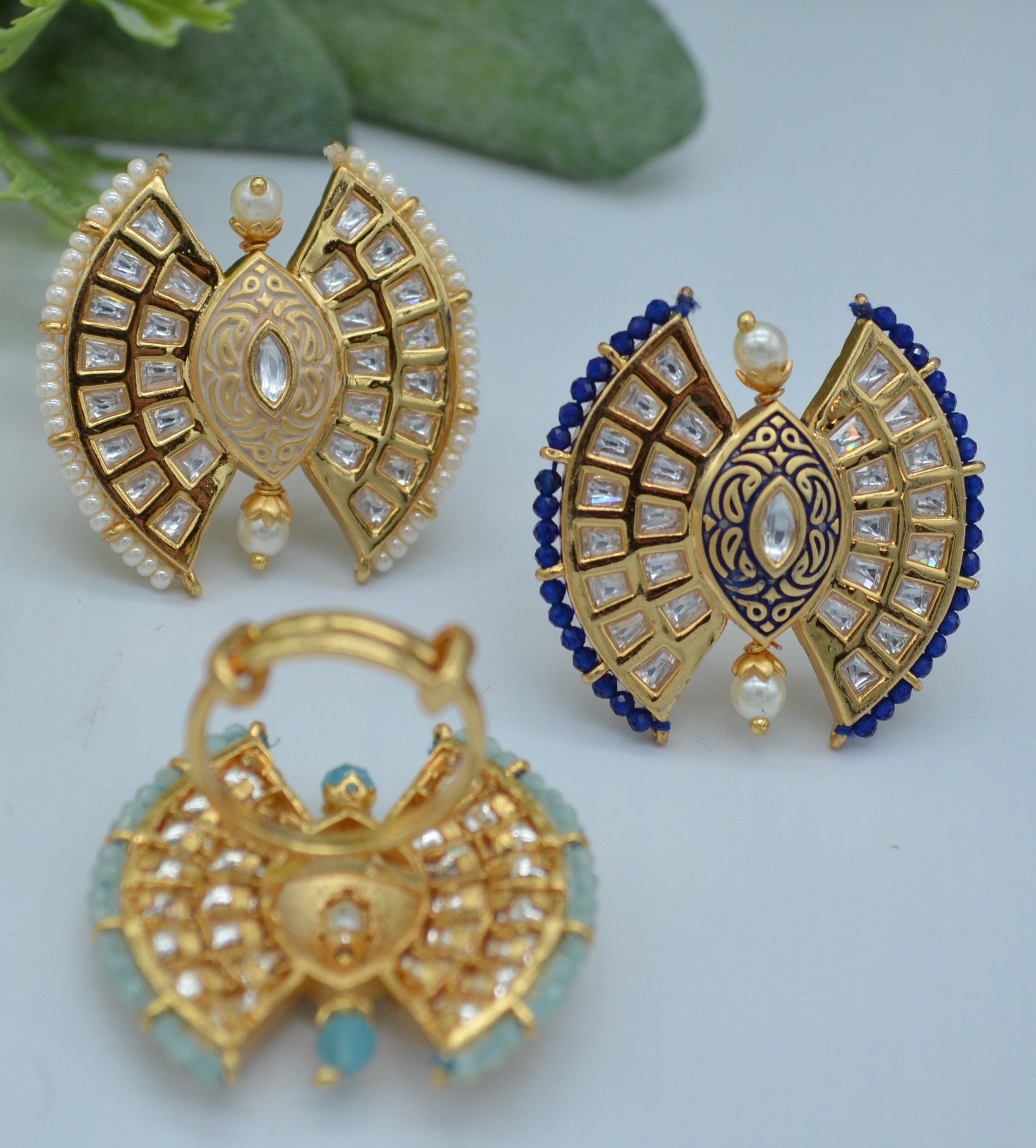 Tyaani Kundan Adjustable Ring Rings