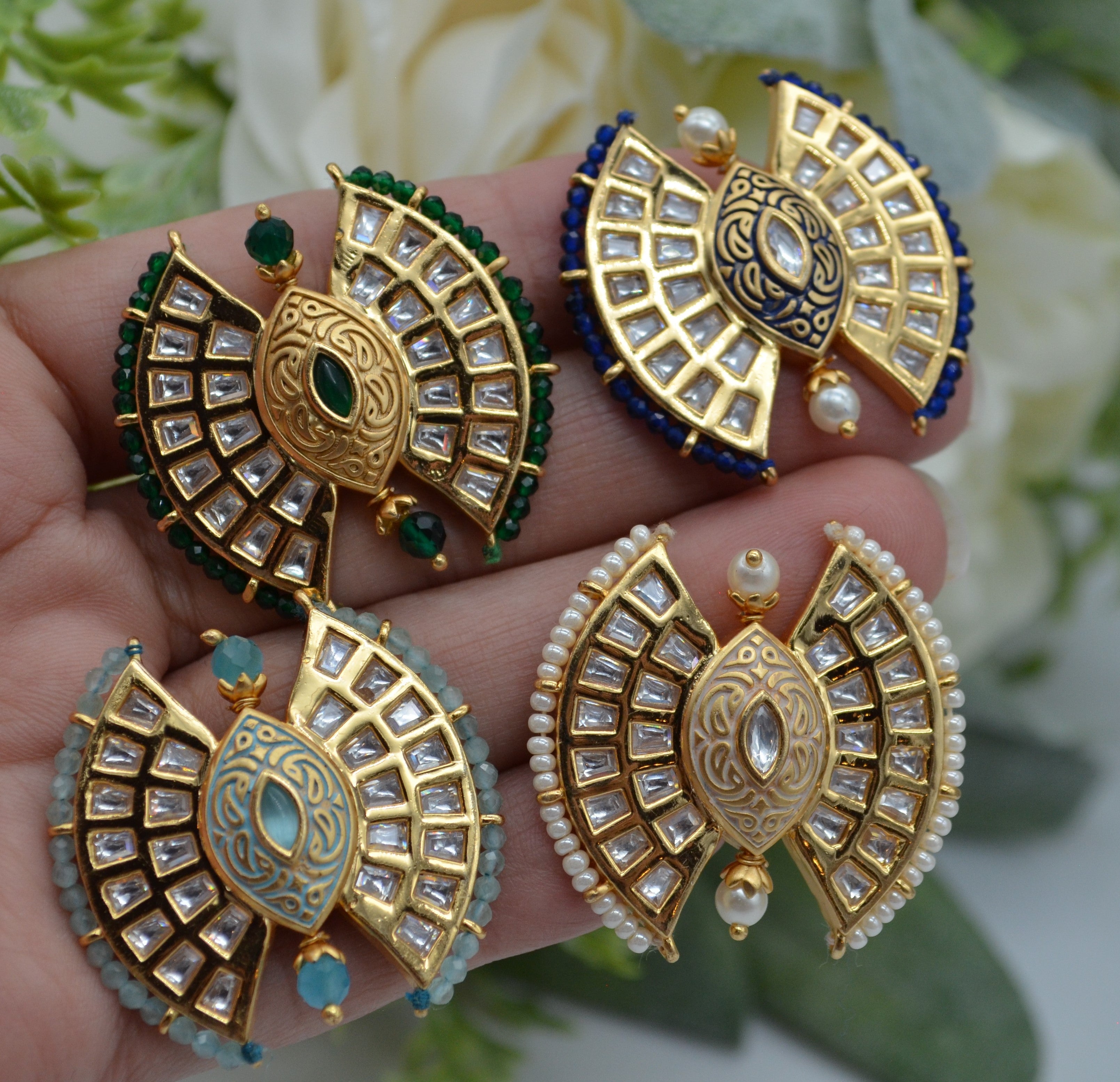 Tyaani Kundan Adjustable Ring Rings