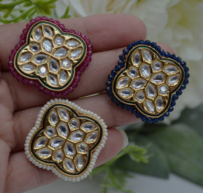 Tyaani Kundan Adjustable Ring Rings